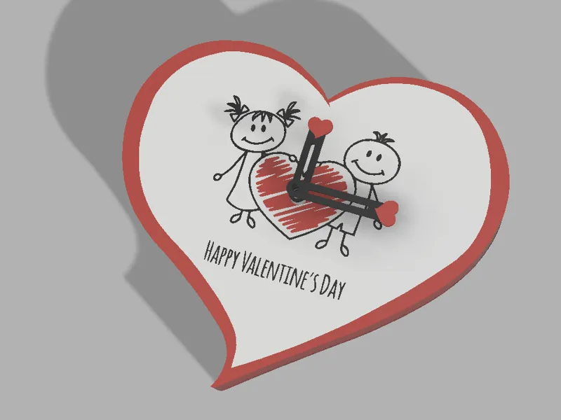 Happy Valentine's Day Clock