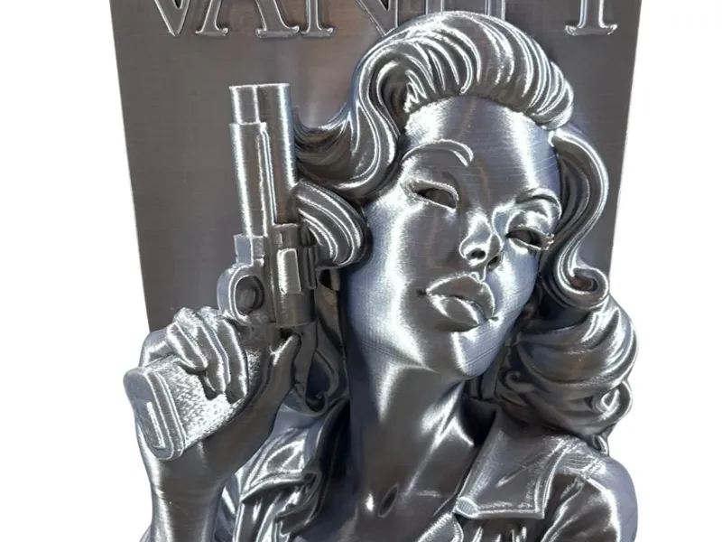 "Bombshell" – Retro Pin-Up with Big Gun
