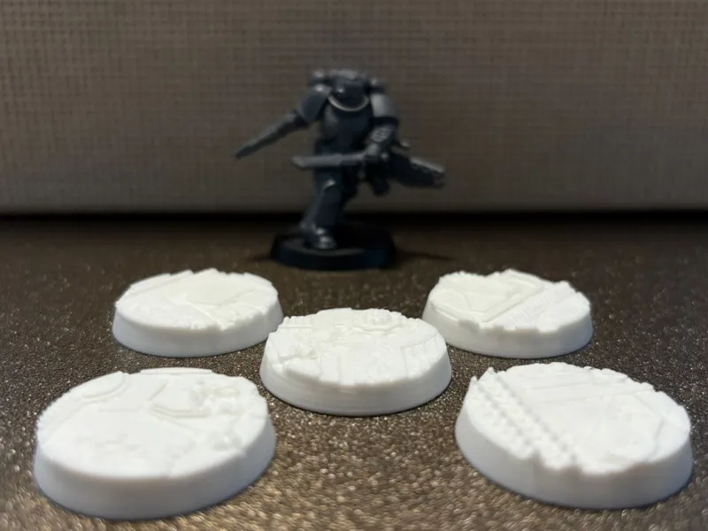 32 mm Base Set 1 Necron Style (5 Variants)