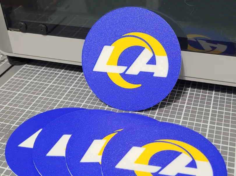 Los Angeles Rams Logo Coaster by Rene MakerWorld: Download Free 3D Models