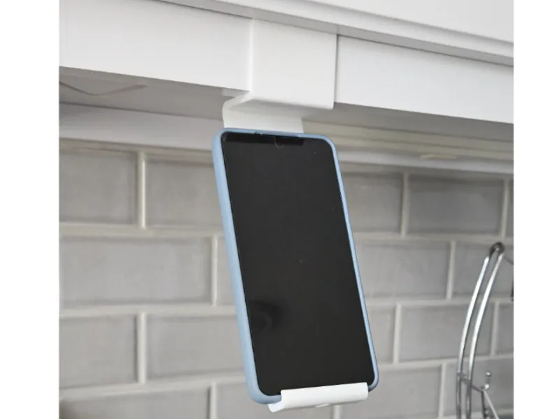 Kitchen Cabinet Phone Stand Vertical