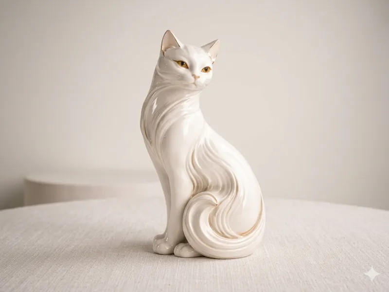 Elegant Sitting Cat – Animal Decor