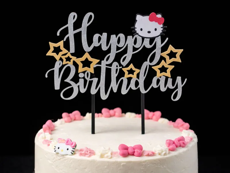 Topper Cake Happy Brithday Hello Hitty
