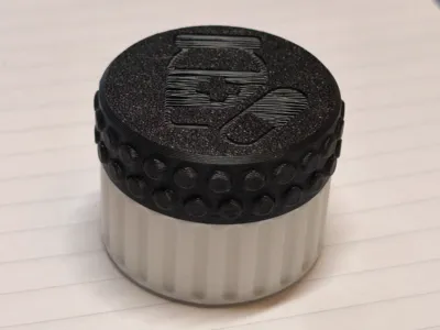 Small Sturdy Pill Container with threaded lid
