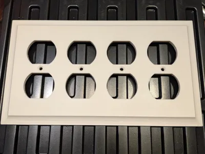 Decorative Quad Outlet Cover Plate