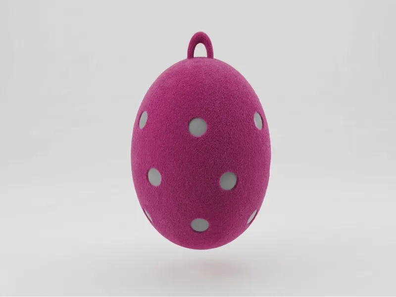 Gepunktetes Deko-Osterei Fuzzy Osterdeko
