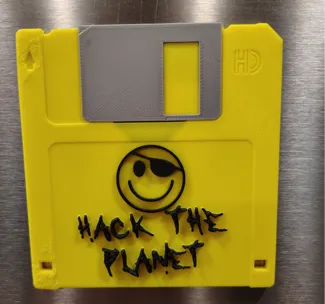Hack The Planet Disk (Hacker 1995) Fridge Magnet