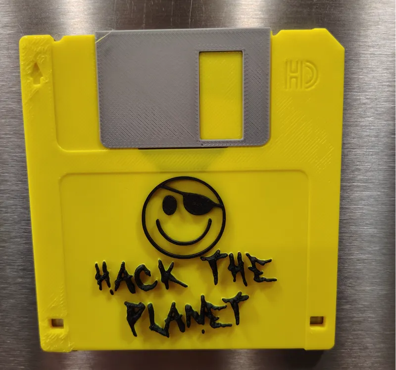 Hack The Planet Disk (Hacker 1995) Fridge Magnet