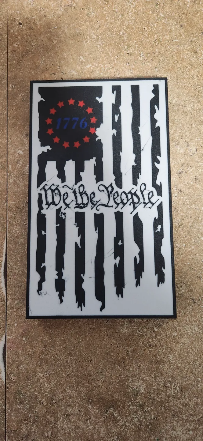 We The People 1776 Flag Lightbox