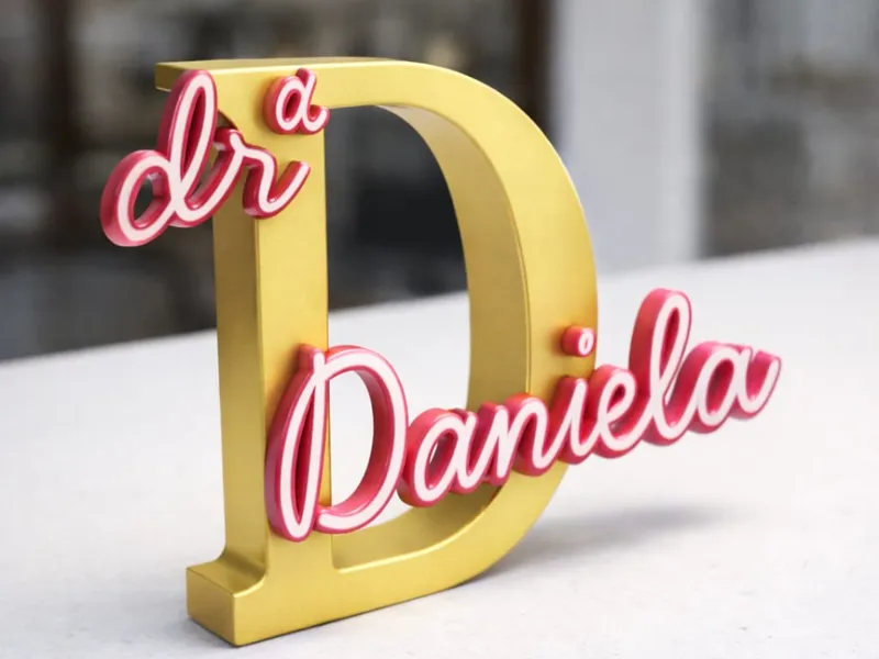 Letreiro nome personalizado Drª Daniela