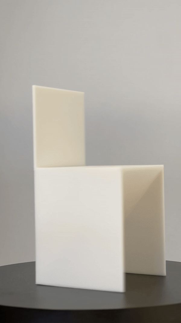 Backward Slant Plywood Chair 84 - Donald Judd