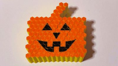 cute pumpkin sliding hex fidget