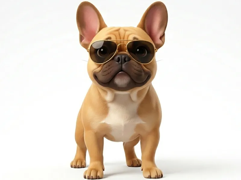 Bulldog Francese con occhiali