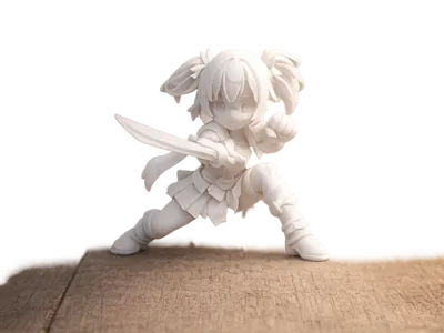Chibi warrior with a sword