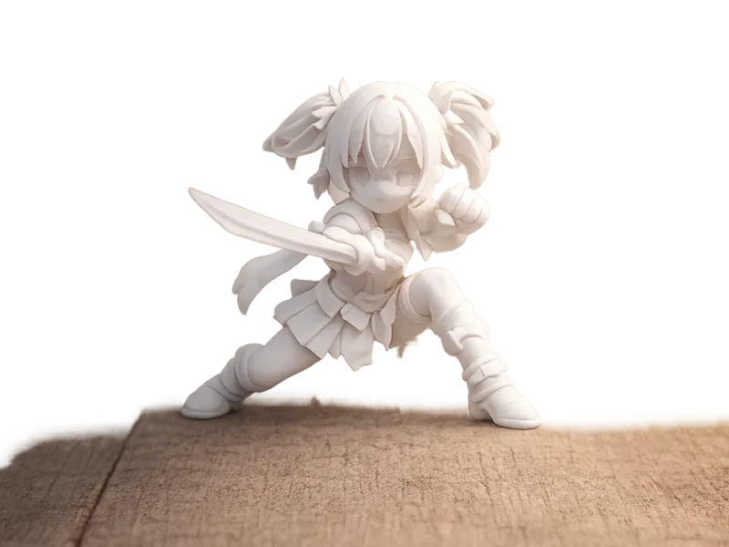 Chibi warrior with a sword
