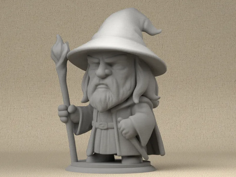 Gandalf From Lord of The Rings Inspird Chibi Fgure