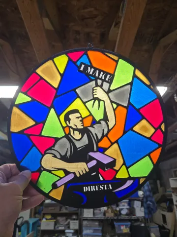 Accesorio para impresora 3D: Stained Glass Maker Man — vista de referencia 2