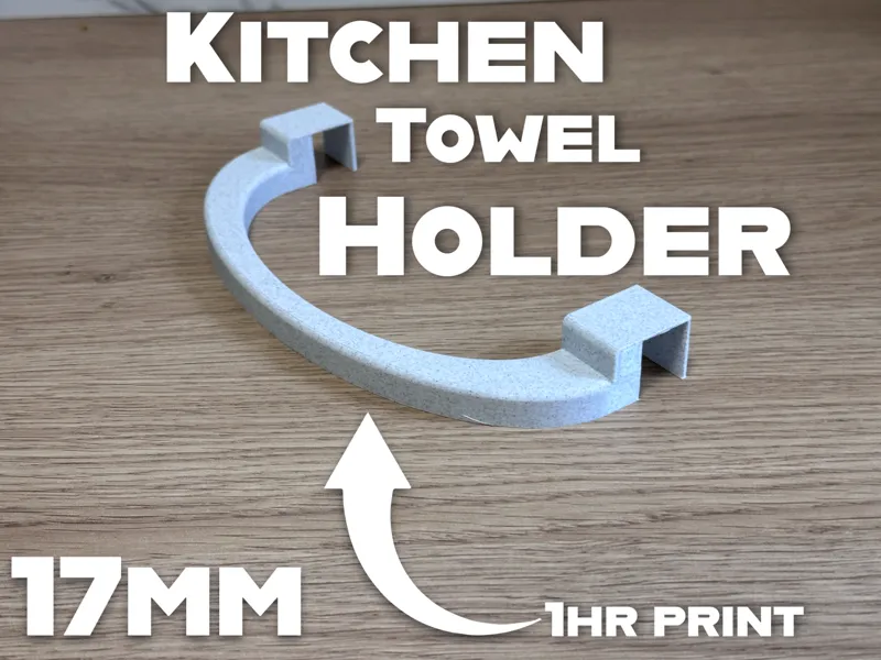 Kitchen Towel Holder – 17mm Cupboard Mount