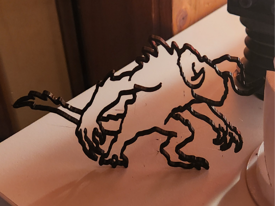 Todeskralle Silhouette  Fallout Art Wand & Stand