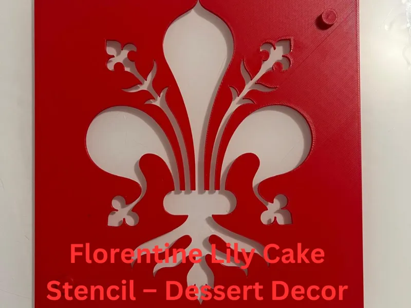Florentine Lily Cake Stencil – Dessert Decor
