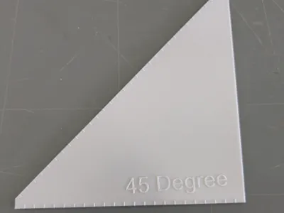 45 Degree Protractor Ruler Wedge - Trimmed Tip