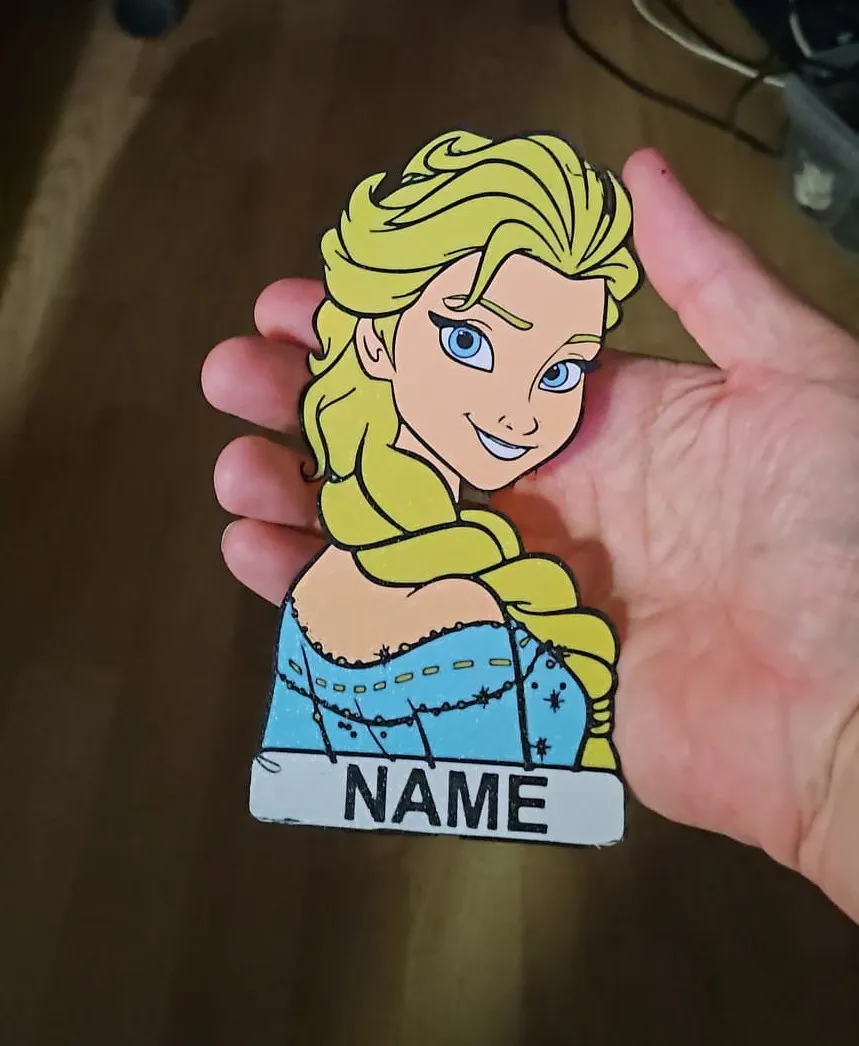 Elsa Frozen - your name - Free 3D Print Model - MakerWorld