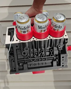 V6 Engine Beer Display with Rotating Crankshaft view 3