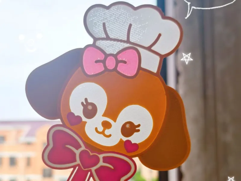 可琦安 饼饼 便携随身挂小扇子挂件快速打印
