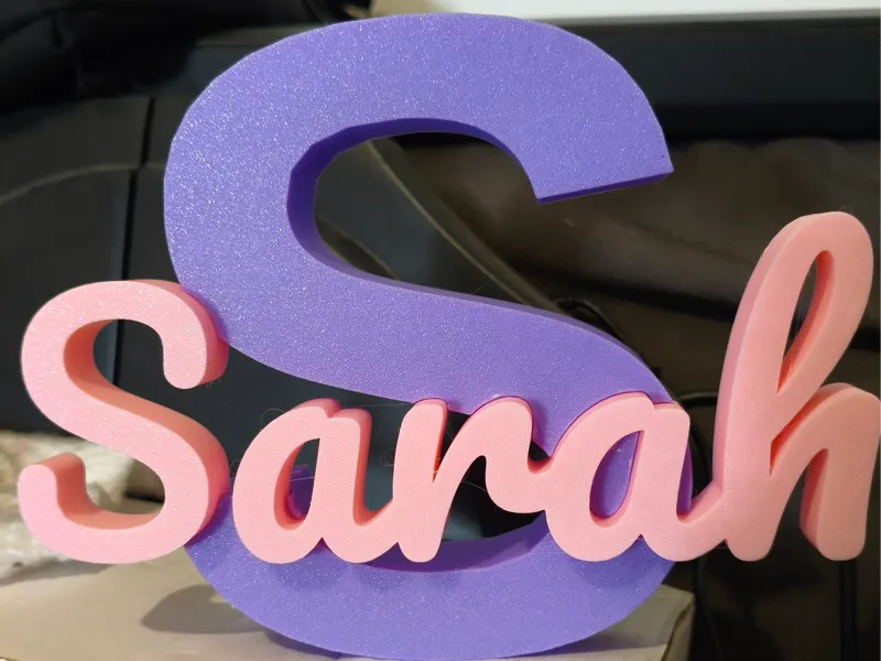 lettre S avec prenom Sarah