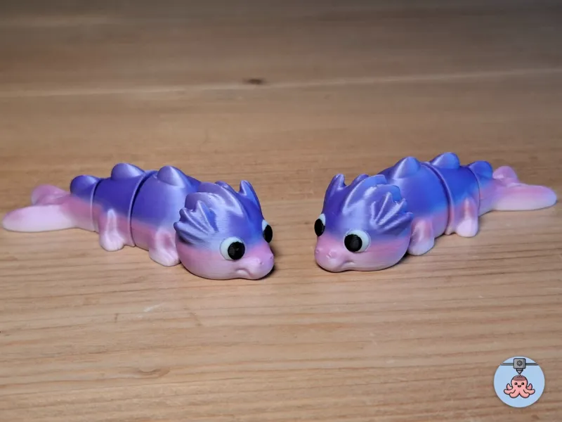 Flexi Baby Water Dragon-Articulated Print-in-Place