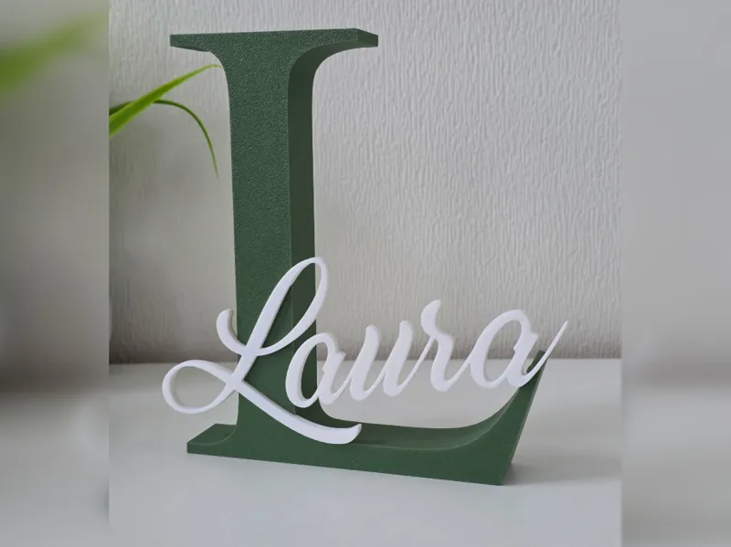 Namensschild - Buchstabe mit Namen Laura