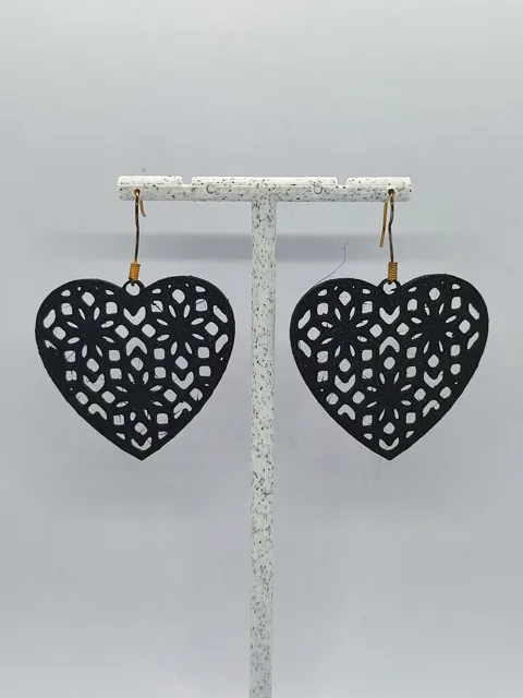 Aretes Escultura Corazón de Filigrana view 3