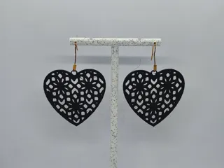 Aretes Escultura Corazón de Filigrana