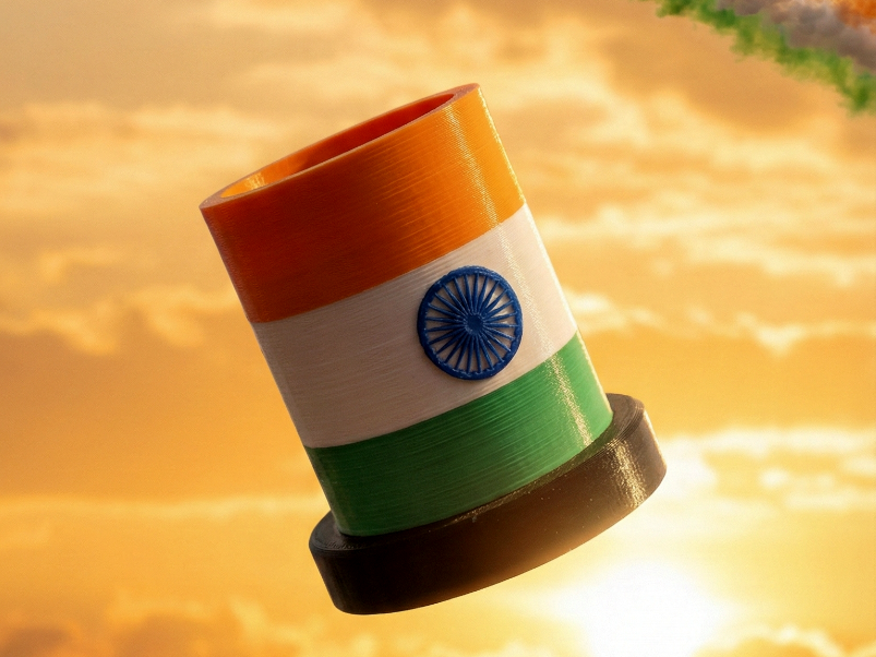 Pen Stand - India Flag Design