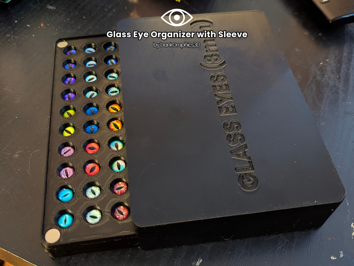 Glass Eye Organizer with Sleeve