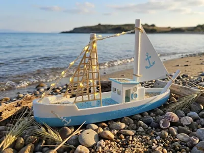 Maritime Decorative Boat (5 Sail Variants)