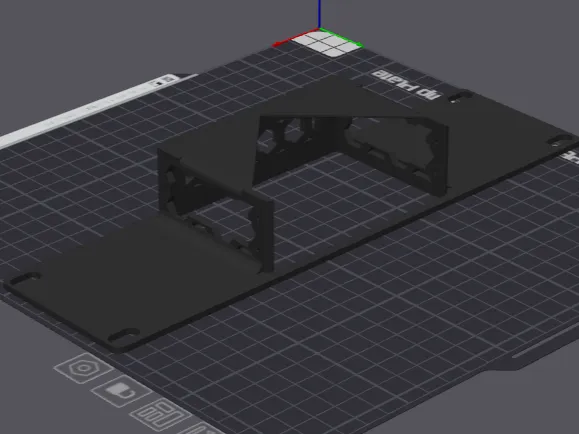 10" Rack 2RU Mount for Raspberry Pi 4 + 3.5" LCD