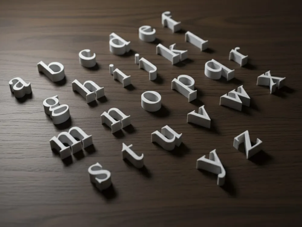 Times Roman Lettering Lowercase Alphabet Style -Times New Roman - - Free 3D Print Model ...