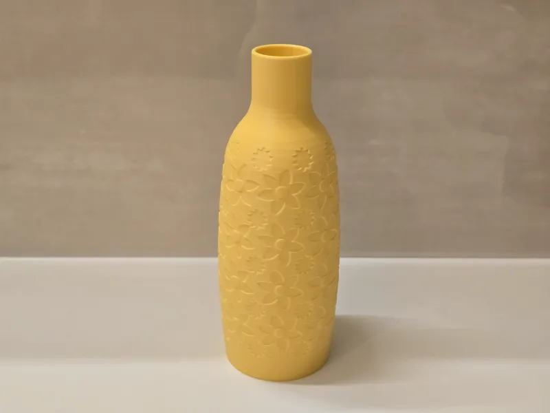 Flower Vase with a Floral Pattern