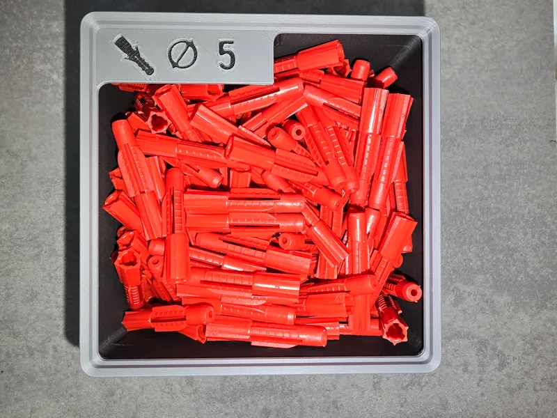 Gridfinity 5mm Wall Plug Organizer Box