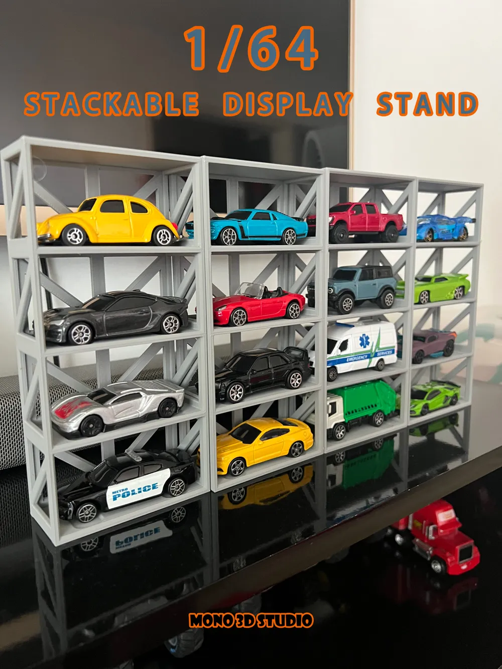 1/64 car model display rack - Free 3D Print Model - MakerWorld