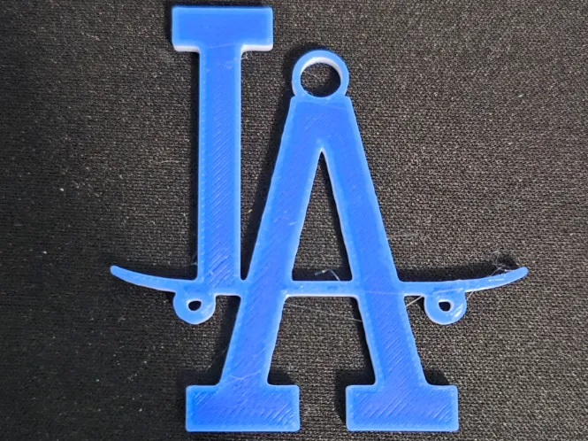 LA Skateboard Keychain