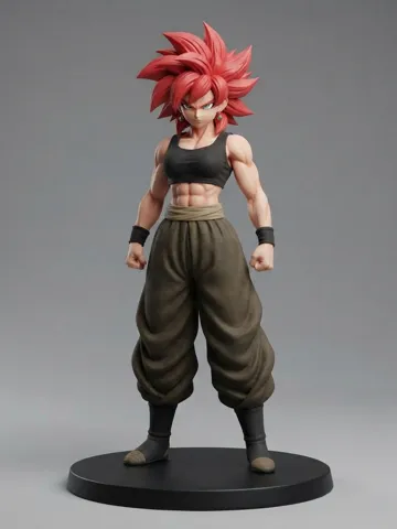 Adorno temático: Guerrera saiyan pelirroja - Dragon ball fanart — vista de referencia 2