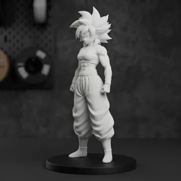 Adorno temático: Guerrera saiyan pelirroja - Dragon ball fanart — vista de referencia 3