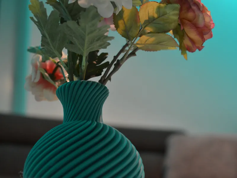 Spiralvase in modernem Design