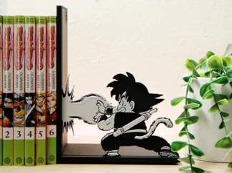 Bookend of Son Goku doing the Kame Hame Ha!