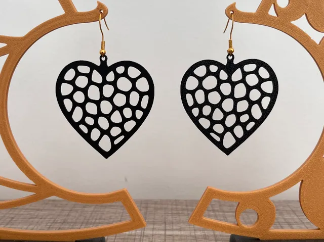 Earrings - Heart Playing Card