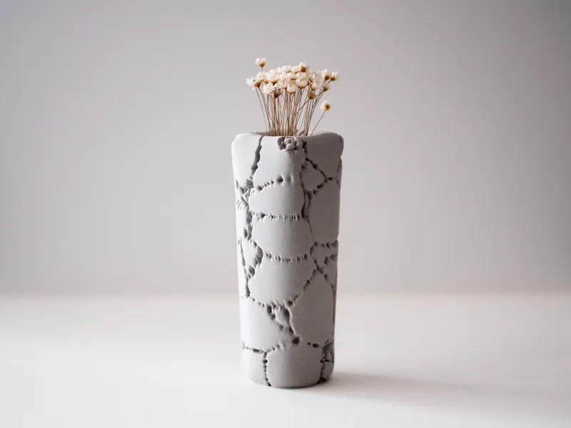 Cracked Stone Vase