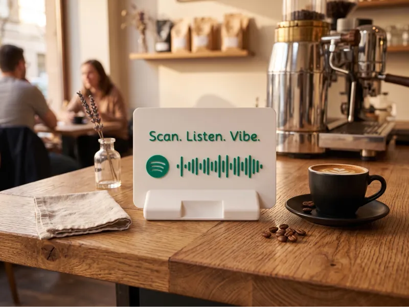 Spotify Code Desktop Sign Play Any Song (5 Stands)
