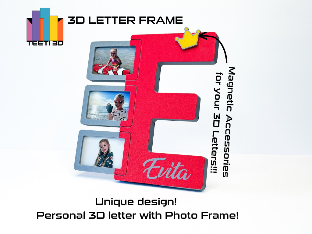 3D Letter Frame "E"